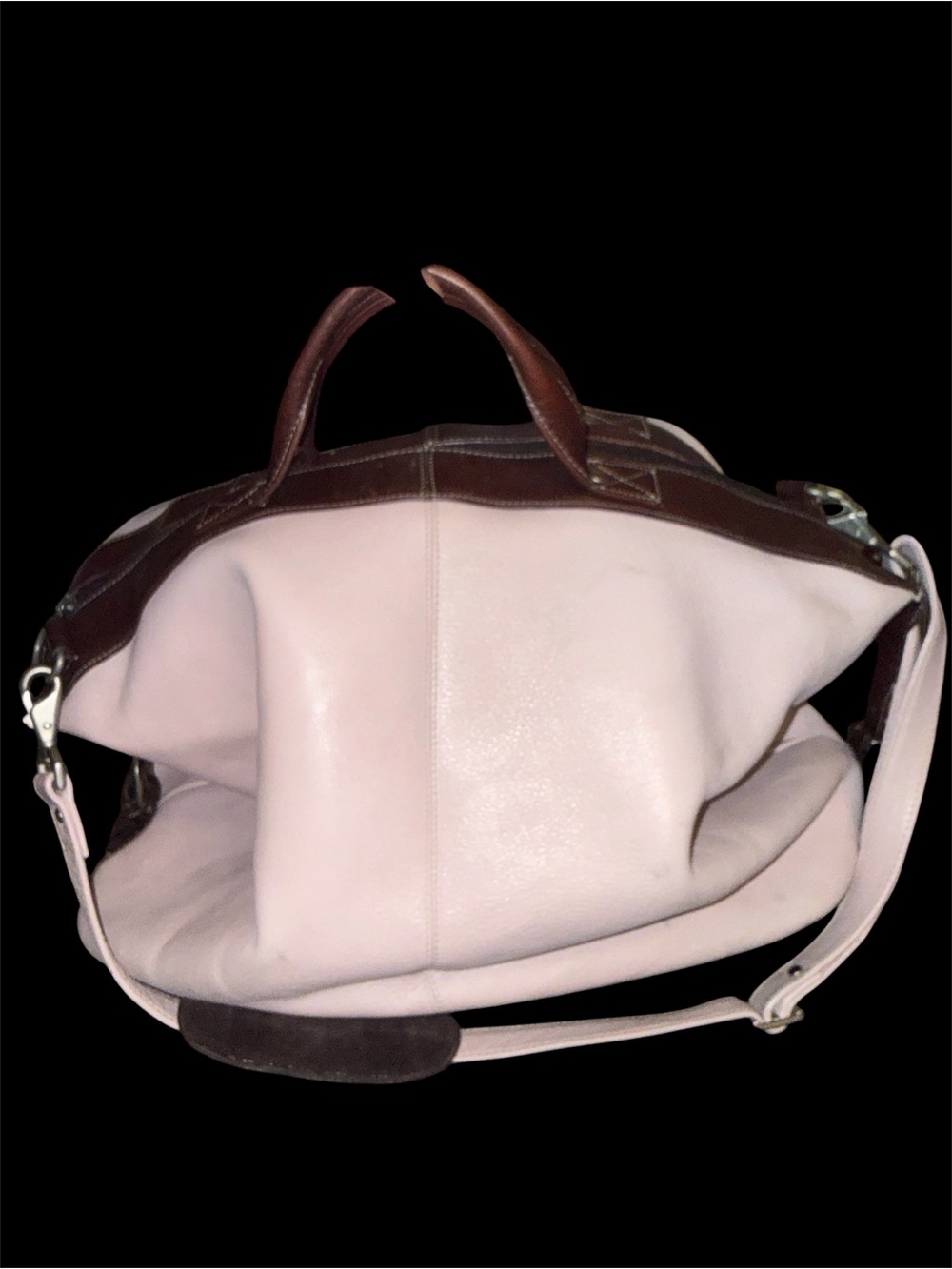 J. Jill  All Leather Pink & Brown 🚗Weekender Bag